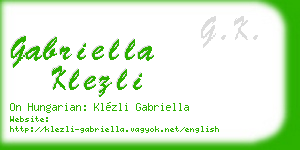 gabriella klezli business card