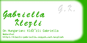 gabriella klezli business card